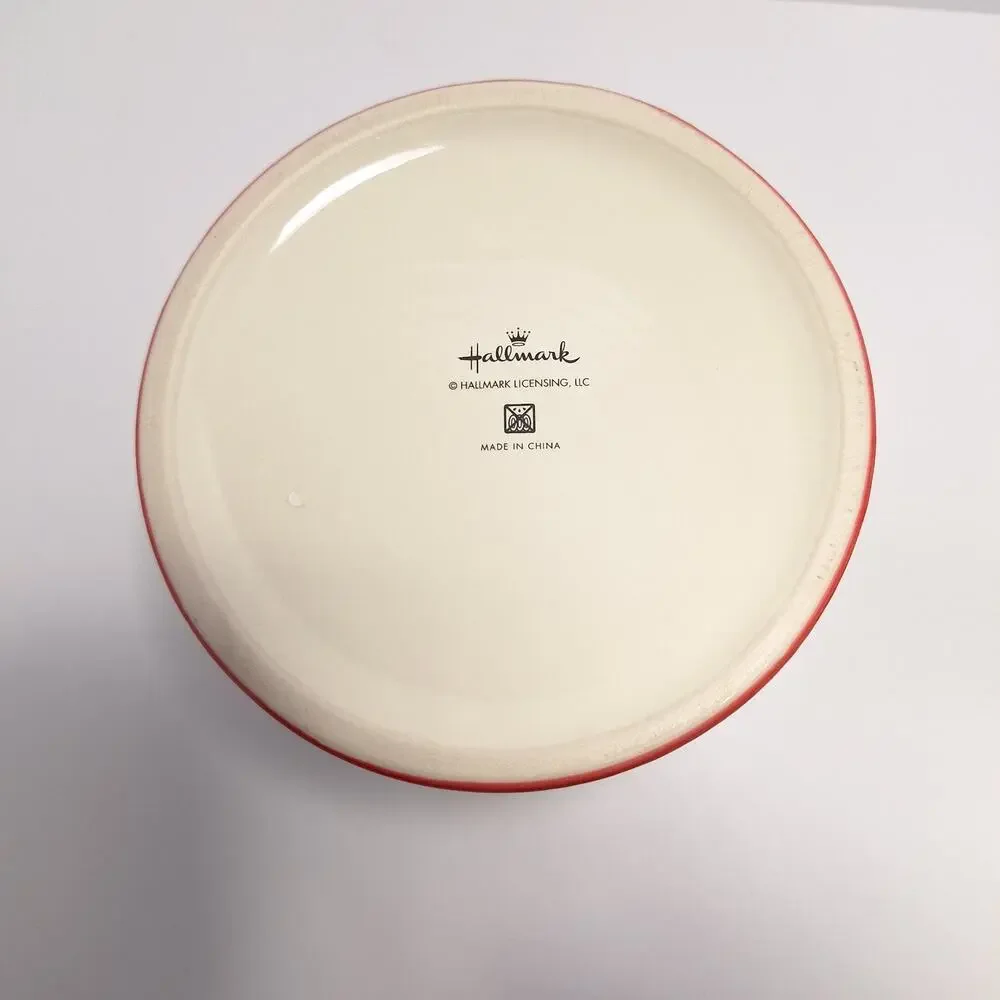 Hallmark Save Some For Santa Ceramic Cookie Jar Retro Christmas Treat Canister
